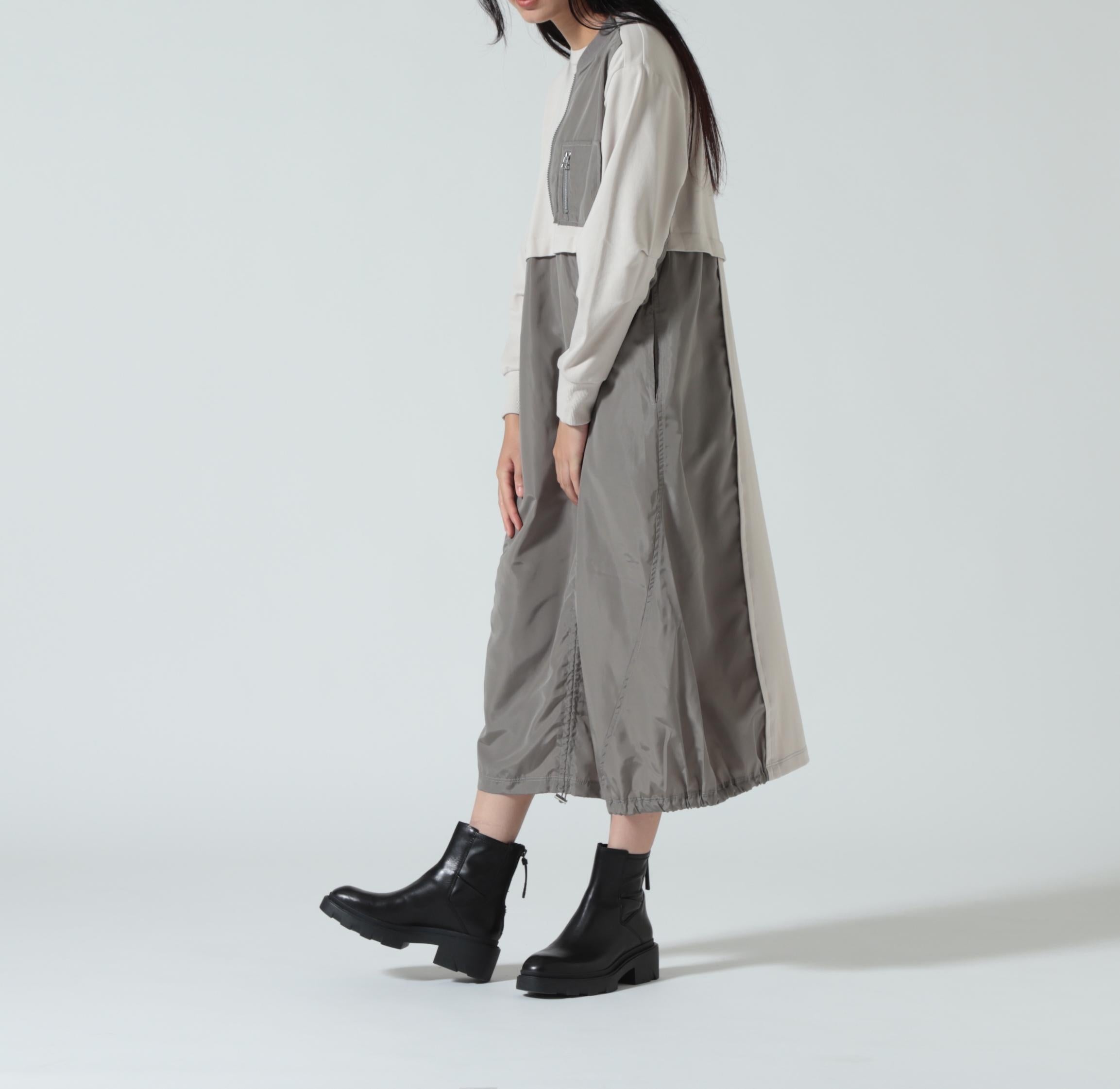 AULA AILA(アウラ アイラ)別注ミリタリーライクカットソーワンピース ライトグレー3