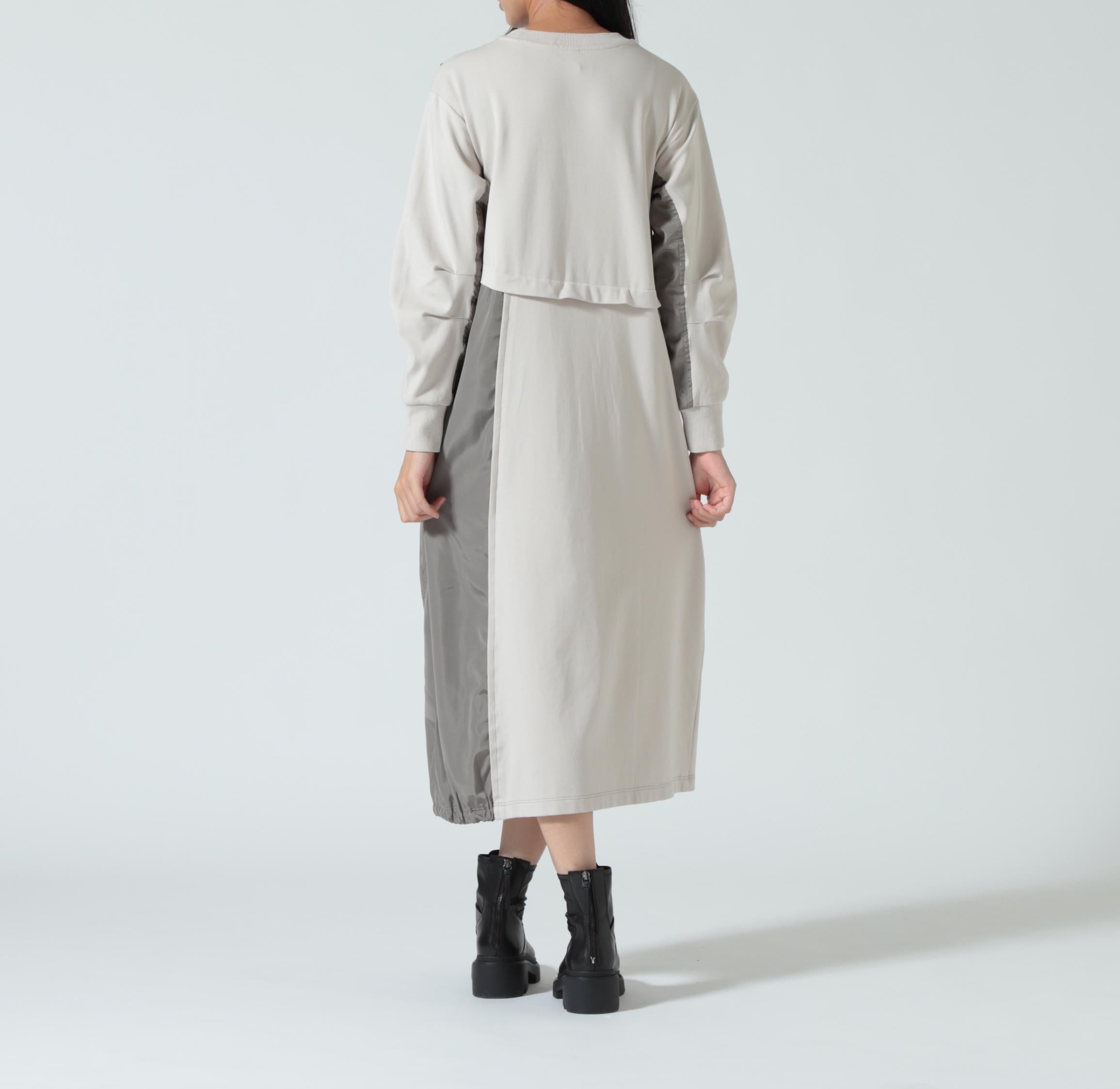 AULA AILA(アウラ アイラ)別注ミリタリーライクカットソーワンピース ライトグレー3