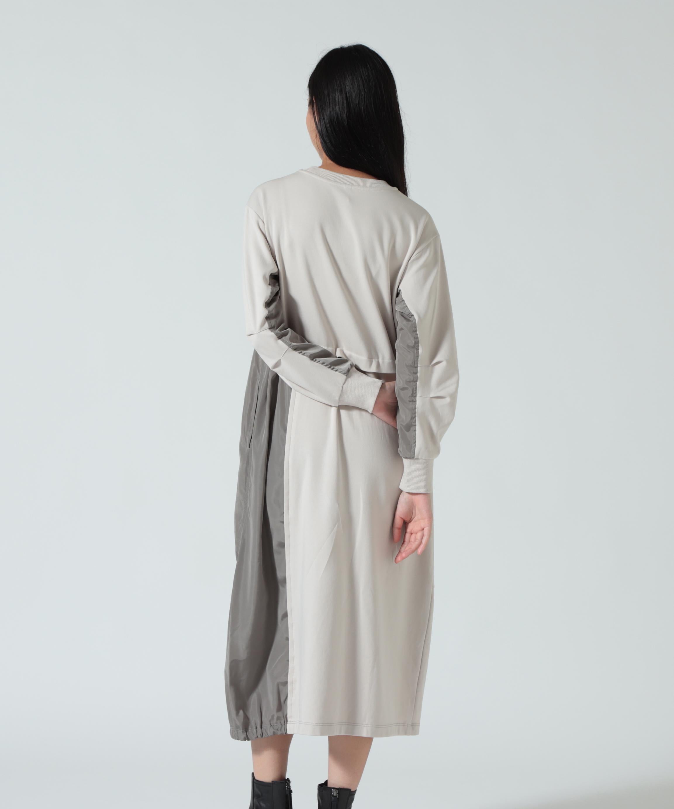 AULA AILA(アウラ アイラ)別注ミリタリーライクカットソーワンピース ライトグレー3