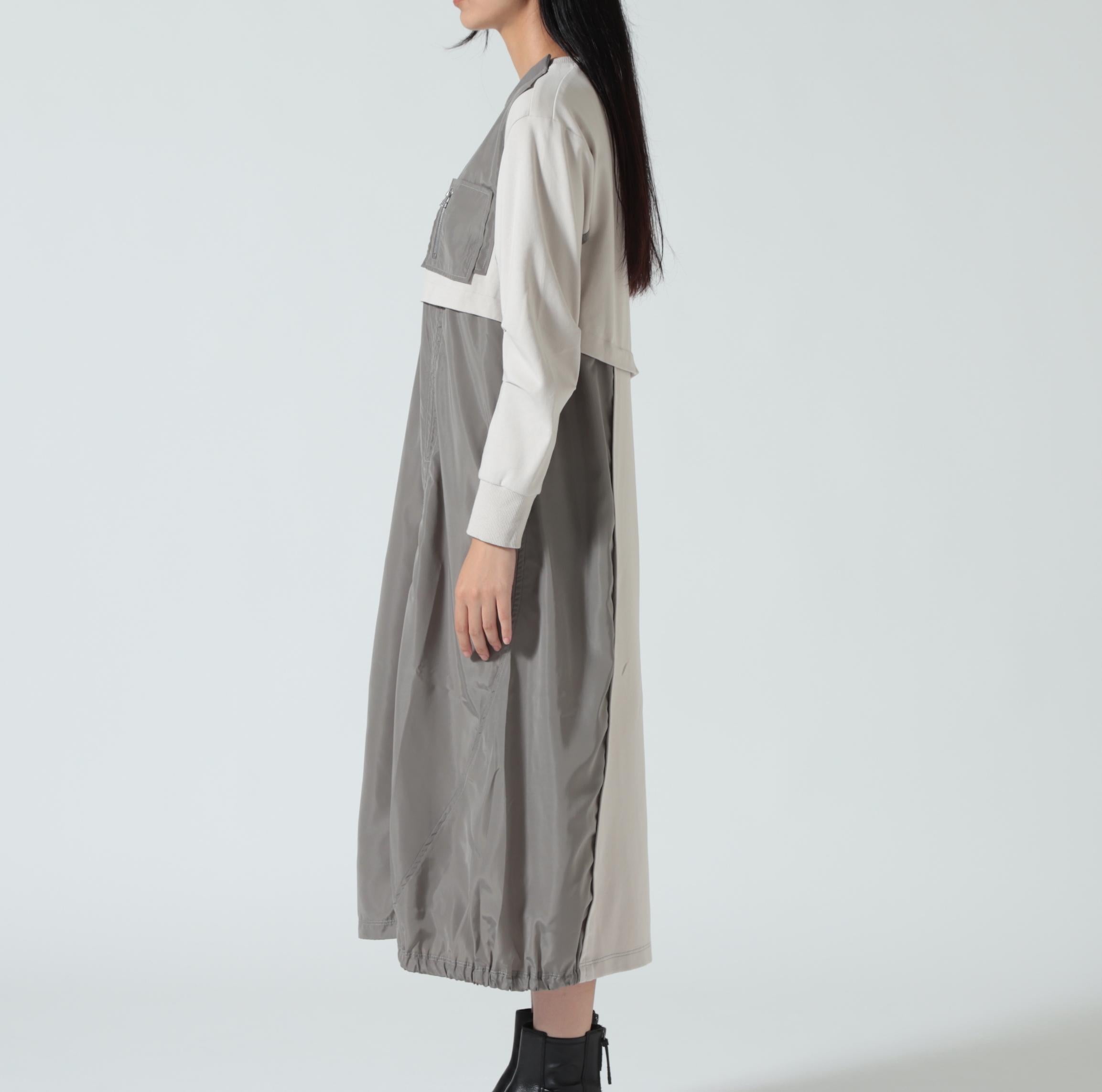 AULA AILA(アウラ アイラ)別注ミリタリーライクカットソーワンピース ライトグレー3