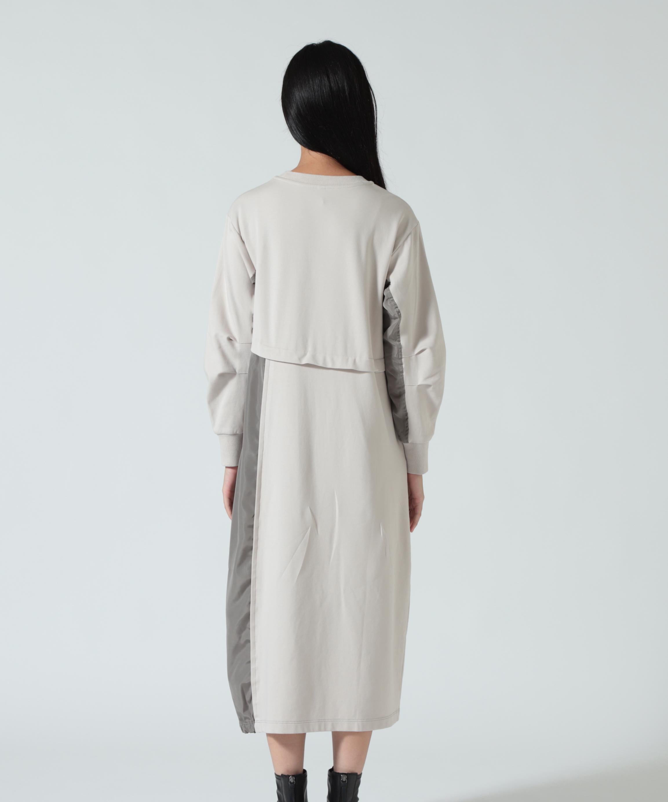 AULA AILA(アウラ アイラ)別注ミリタリーライクカットソーワンピース ライトグレー3