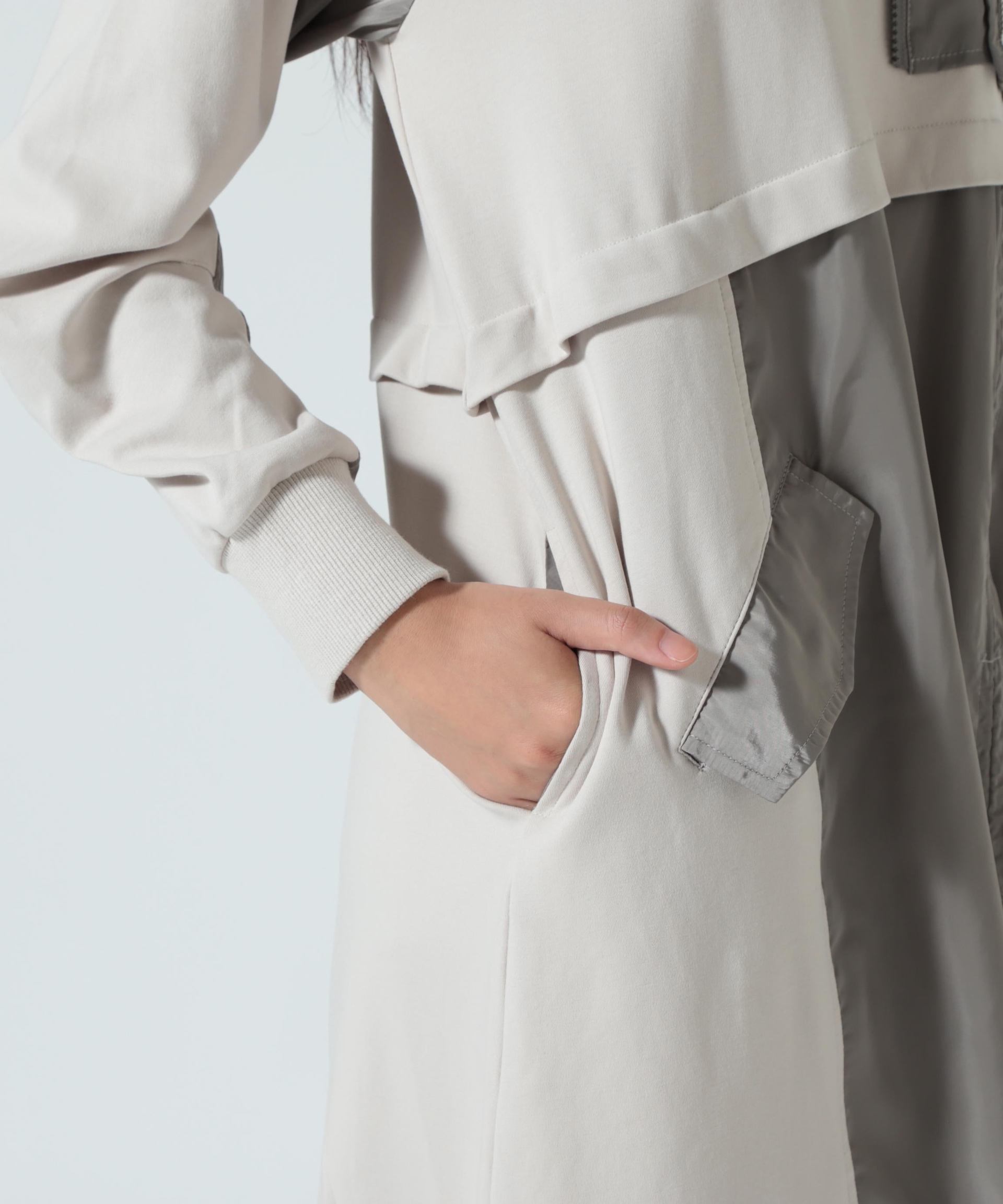 AULA AILA(アウラ アイラ)別注ミリタリーライクカットソーワンピース ライトグレー3