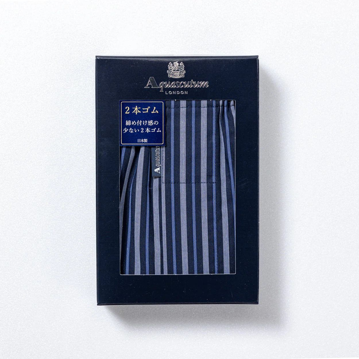 アクアスキュータム Aquascutum AQトランクス/25FW/2本ゴム/ストライプA 【返品不可商品】 (ネイビー) ネイビー