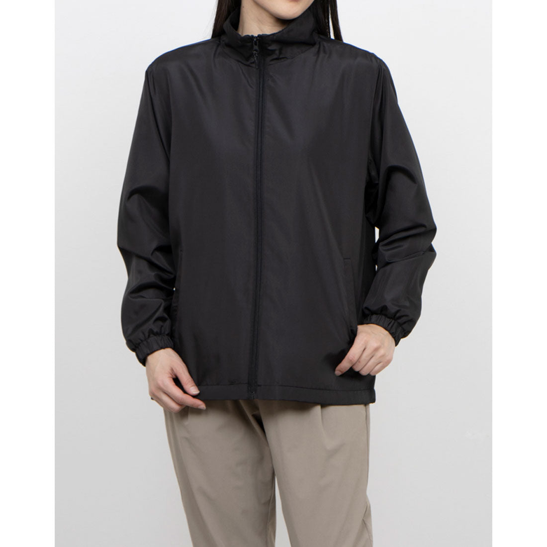 エーディーワン A.D.ONE A.D.ONE レディース 裏フリースジャケット 軽量 ウィンドブレーカー エーディーワン ジャンバー (ブラック) ブラック