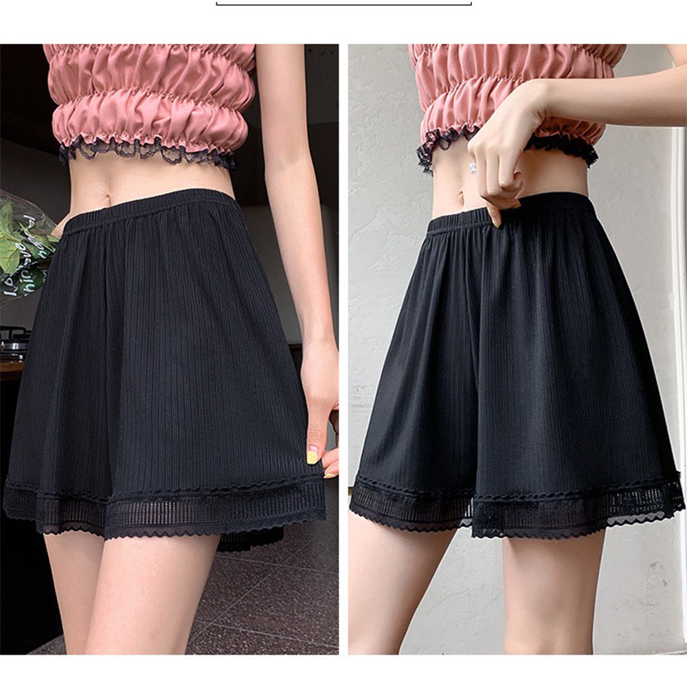 アンドカワイイ And Kawaii 1分丈ショーツ インナーパンツ レースショーツ 無地 インナー