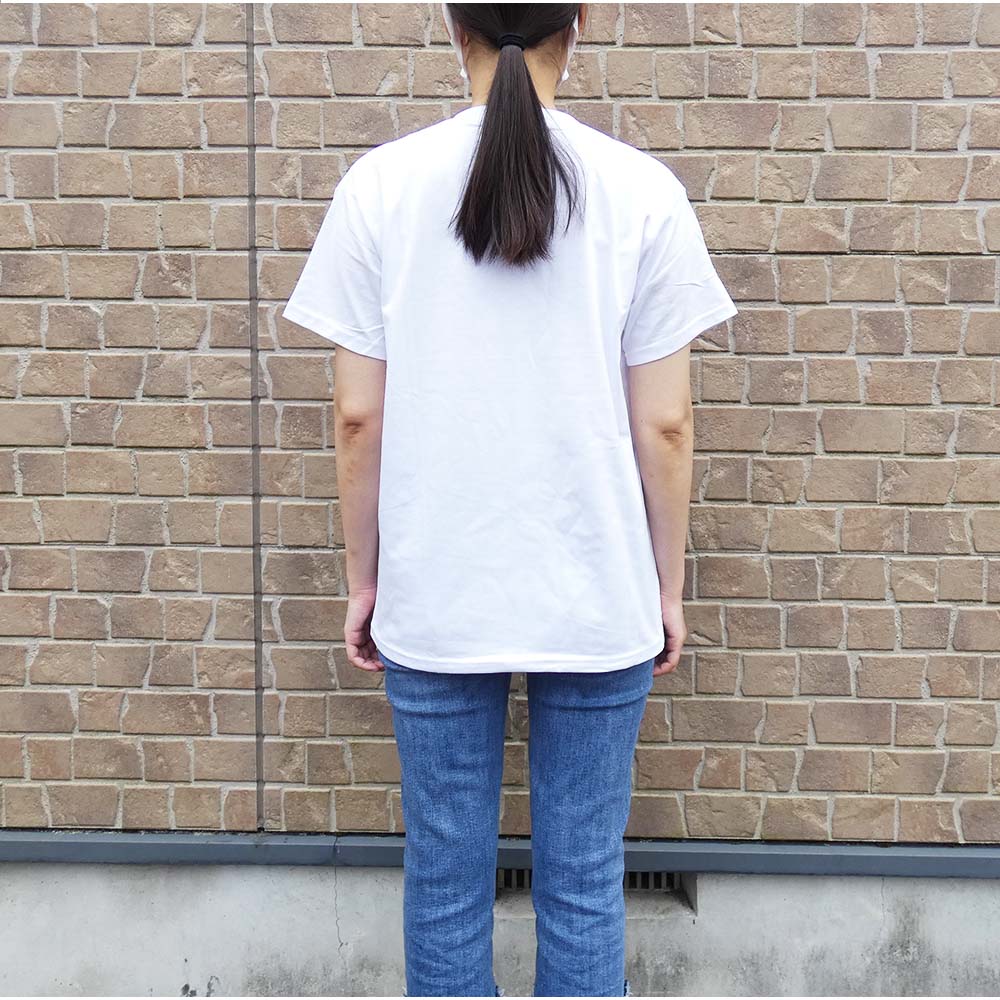 And Kawaii T-shirt, logo print, figure-covering top, short sleeves, crew neck, Korean fashion