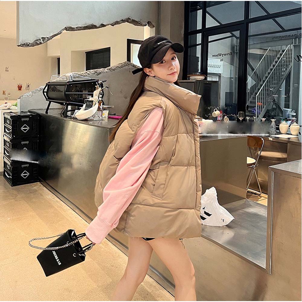 And Kawaii Padded Down Vest, Casual, Feminine, New for Fall/Winter, 3 Colors, Fall/Winter, Korea