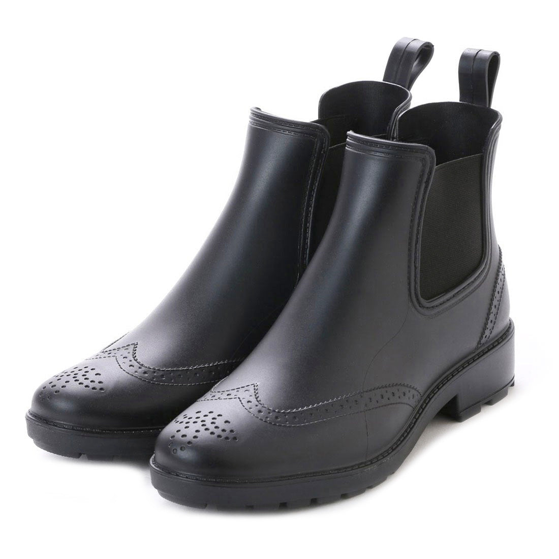 メンズ ショート レインブーツ ショートブーツ サイドゴアブーツ チェルシーブーツ レインシューズ 雨靴 長靴 全天候型 晴雨両用 完全防水 防滑底 マット調 aw_16033,BLACK