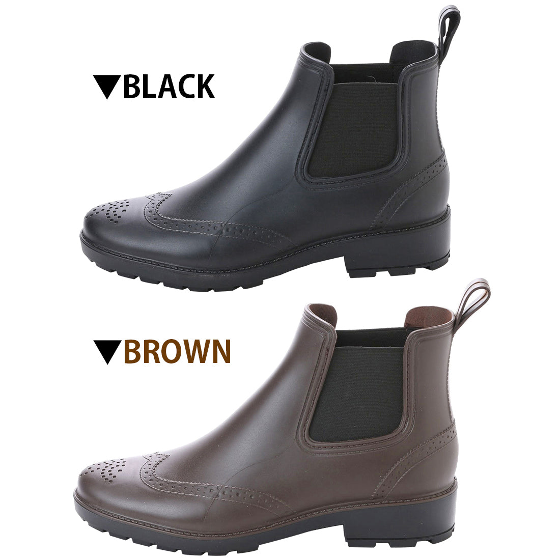 メンズ ショート レインブーツ ショートブーツ サイドゴアブーツ チェルシーブーツ レインシューズ 雨靴 長靴 全天候型 晴雨両用 完全防水 防滑底 マット調 aw_16033