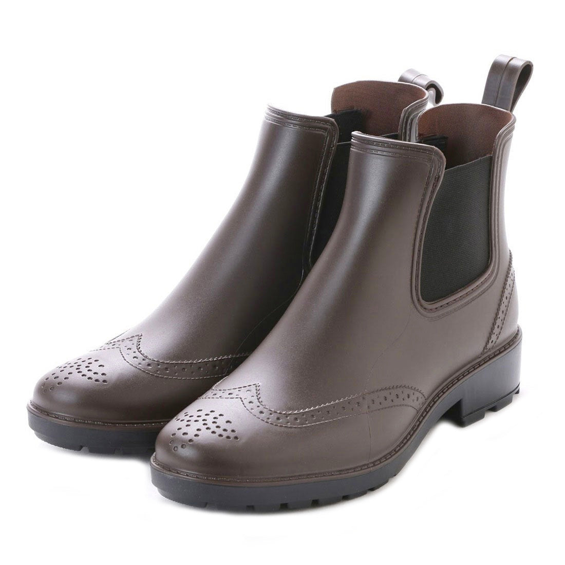 メンズ ショート レインブーツ ショートブーツ サイドゴアブーツ チェルシーブーツ レインシューズ 雨靴 長靴 全天候型 晴雨両用 完全防水 防滑底 マット調 aw_16033,BROWN