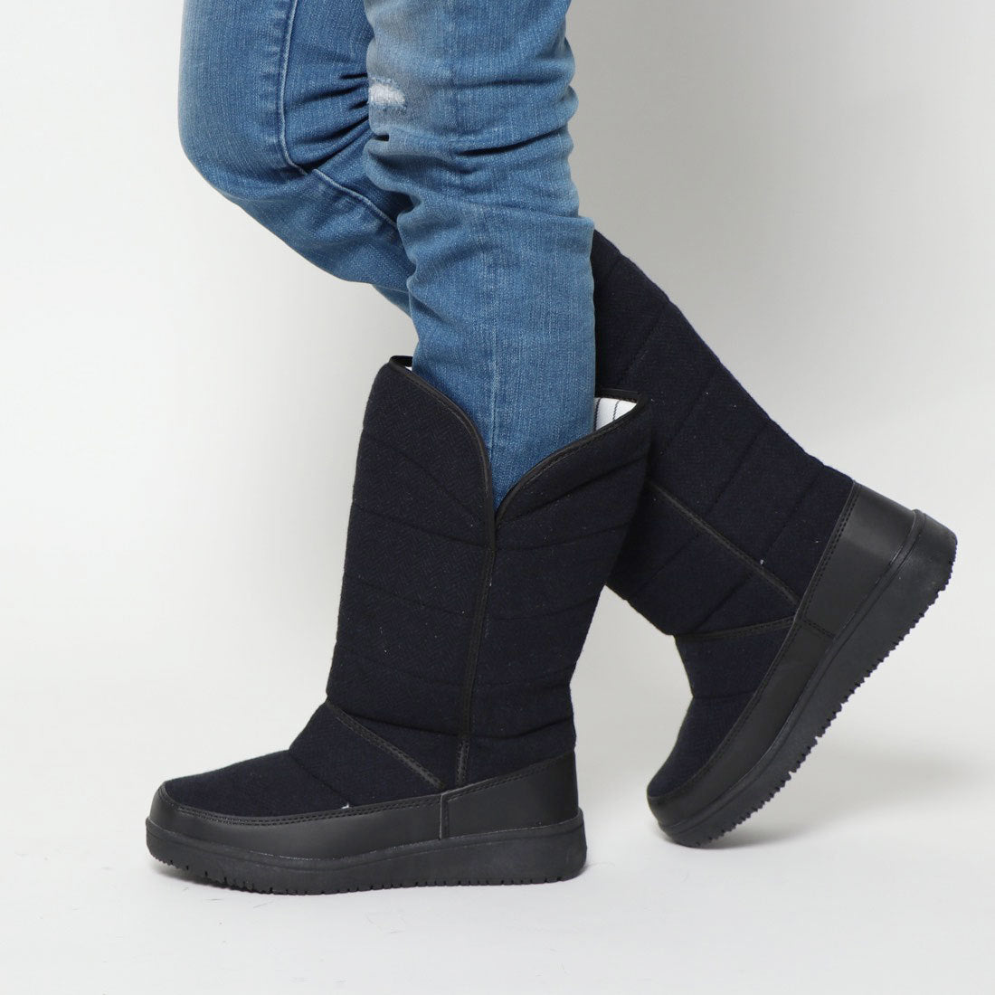 エニーウォーク Anywalk レディース 防寒ブーツ 保温 起毛素材 防滑アウトソール サイドカットで足入れスムーズ aw_18689