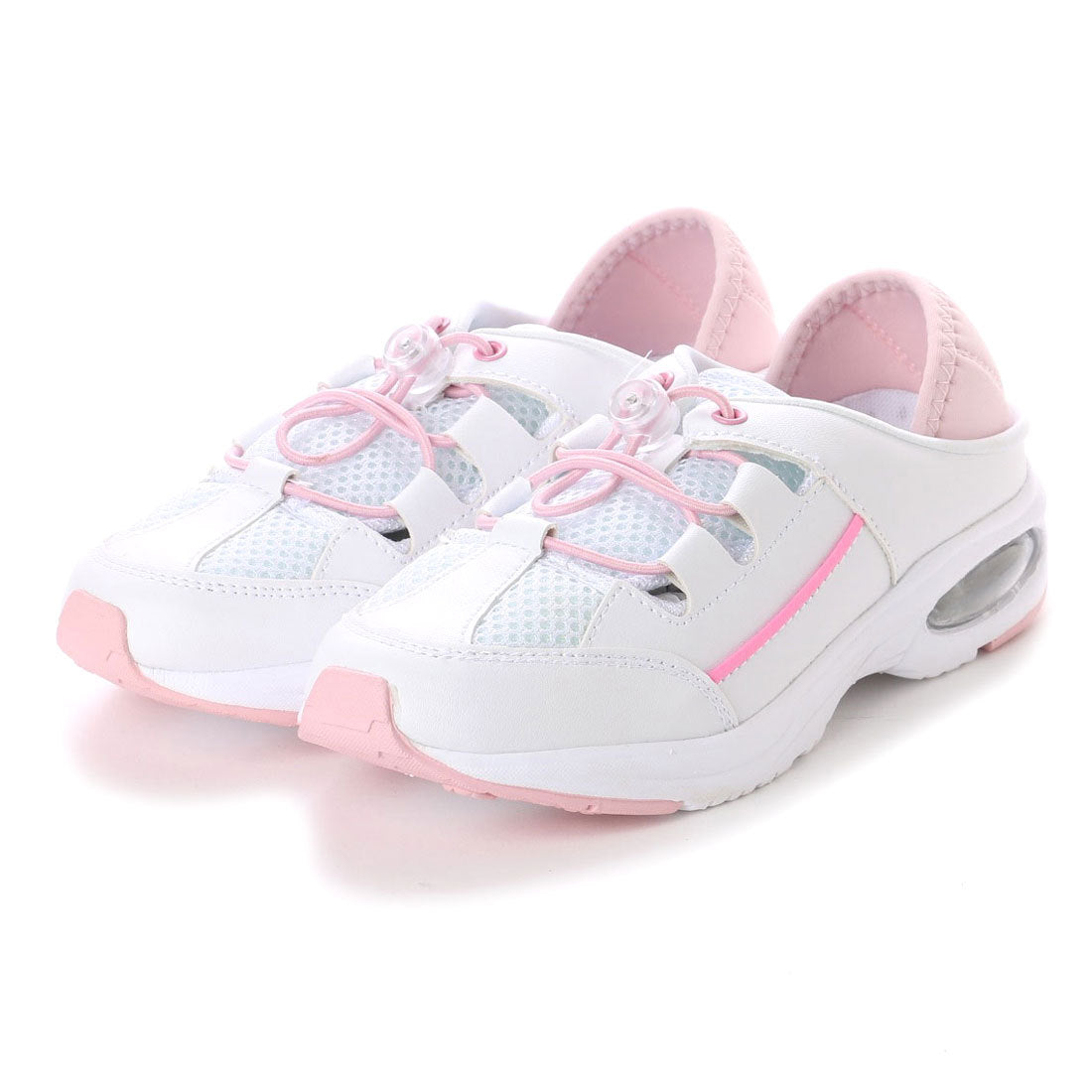 エンジェルフィット Angel FiT ナースサンダル ナースシューズ メディカルシューズ ワークシューズ クロッグスニーカー スリッポン ゴムバンド メッシュ af_16547,PINK