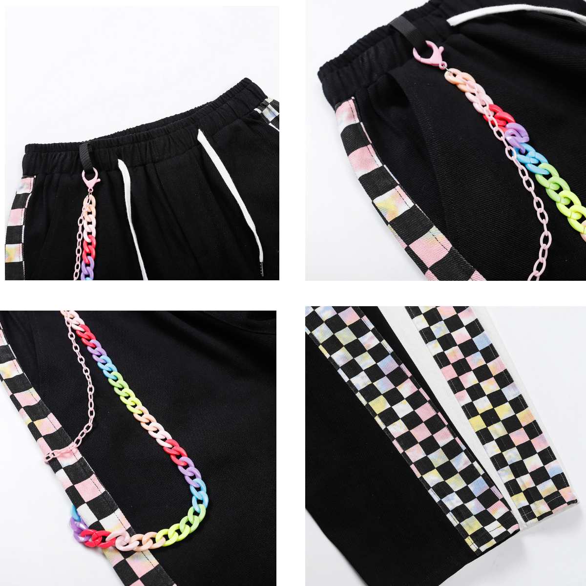 At Marvelous Checkered Line Long Pants for Men, Checkered Flag, Street Style, Elastic Waist, Street Fashion, Chef Pants, Trousers, Long Pants