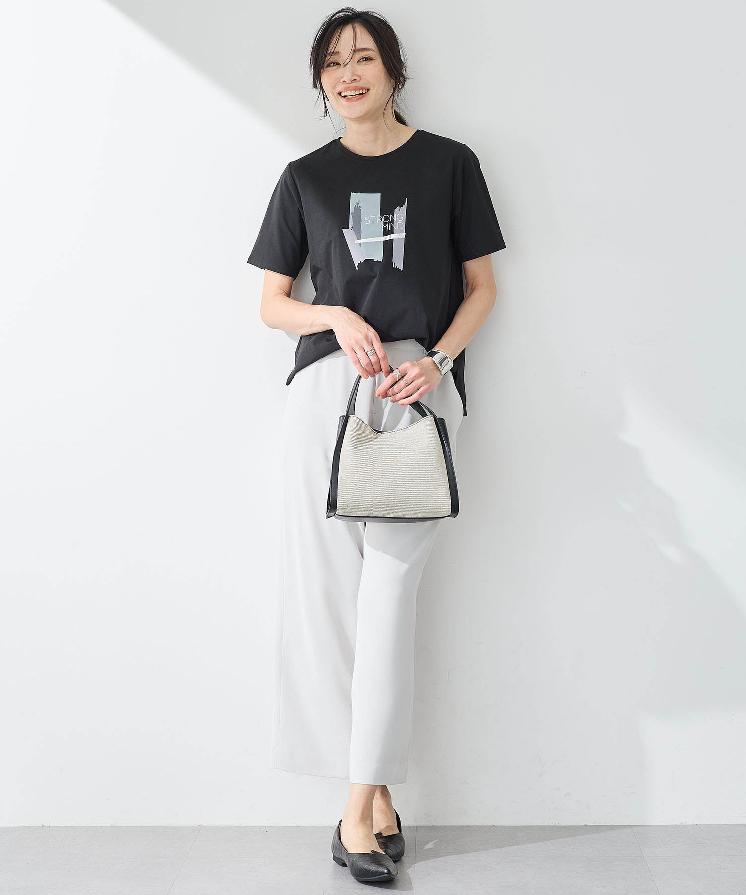 エーシーデザインバイアルファキュービック A/C DESIGN BY ALPHA CUBIC グラフィックTシャツ【接触冷感・UVカット】 (オフホワイト) オフホワイト