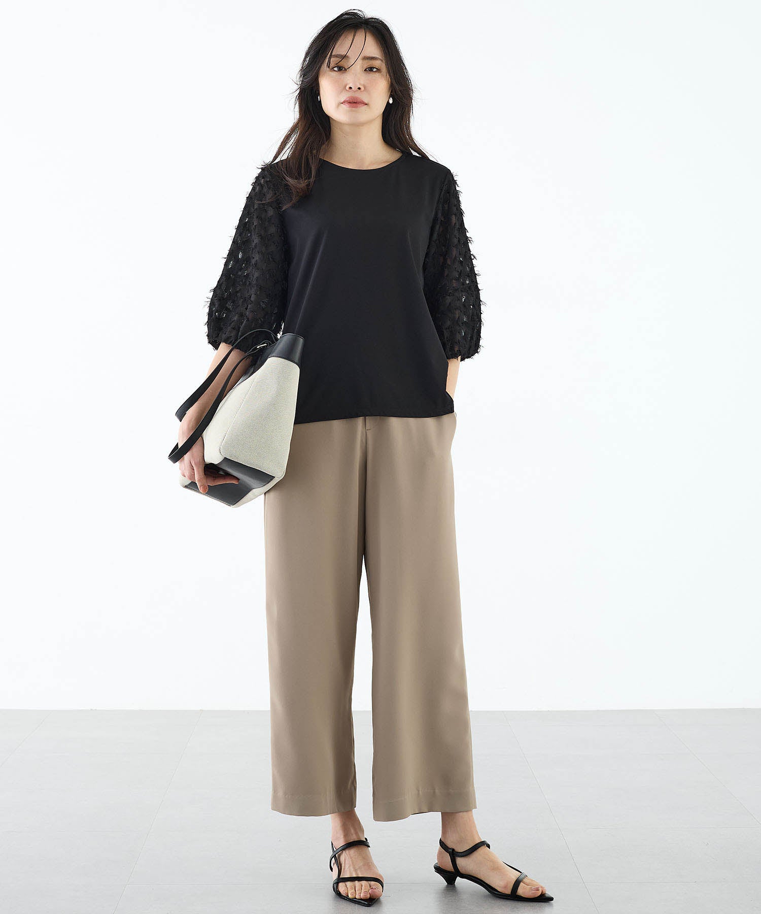 エーシーデザインバイアルファキュービック A/C DESIGN BY ALPHA CUBIC カットジャガード切替えプルオーバー【接触冷感・UVカット】 (オレンジ) オレンジ