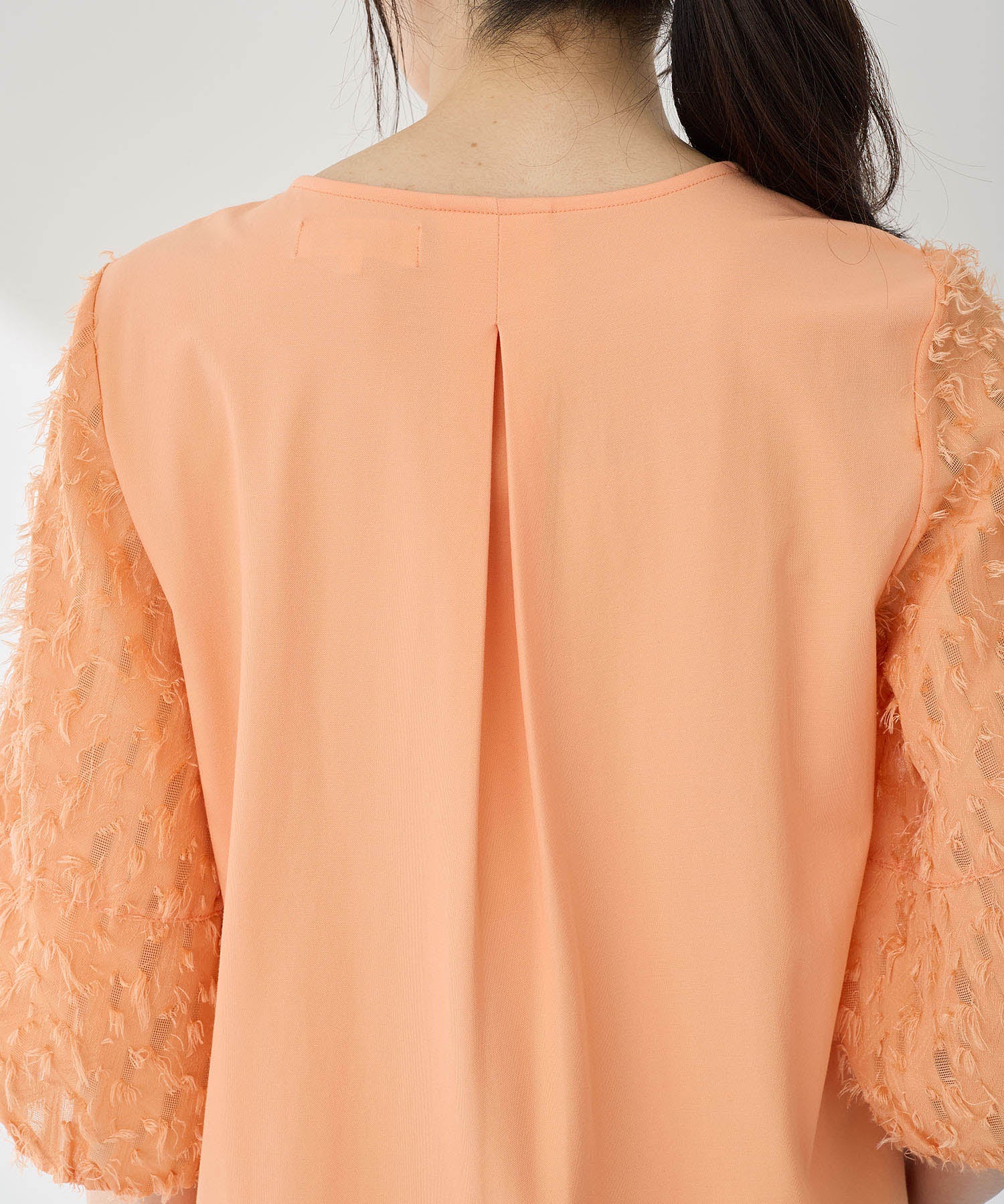 エーシーデザインバイアルファキュービック A/C DESIGN BY ALPHA CUBIC カットジャガード切替えプルオーバー【接触冷感・UVカット】 (オレンジ) オレンジ