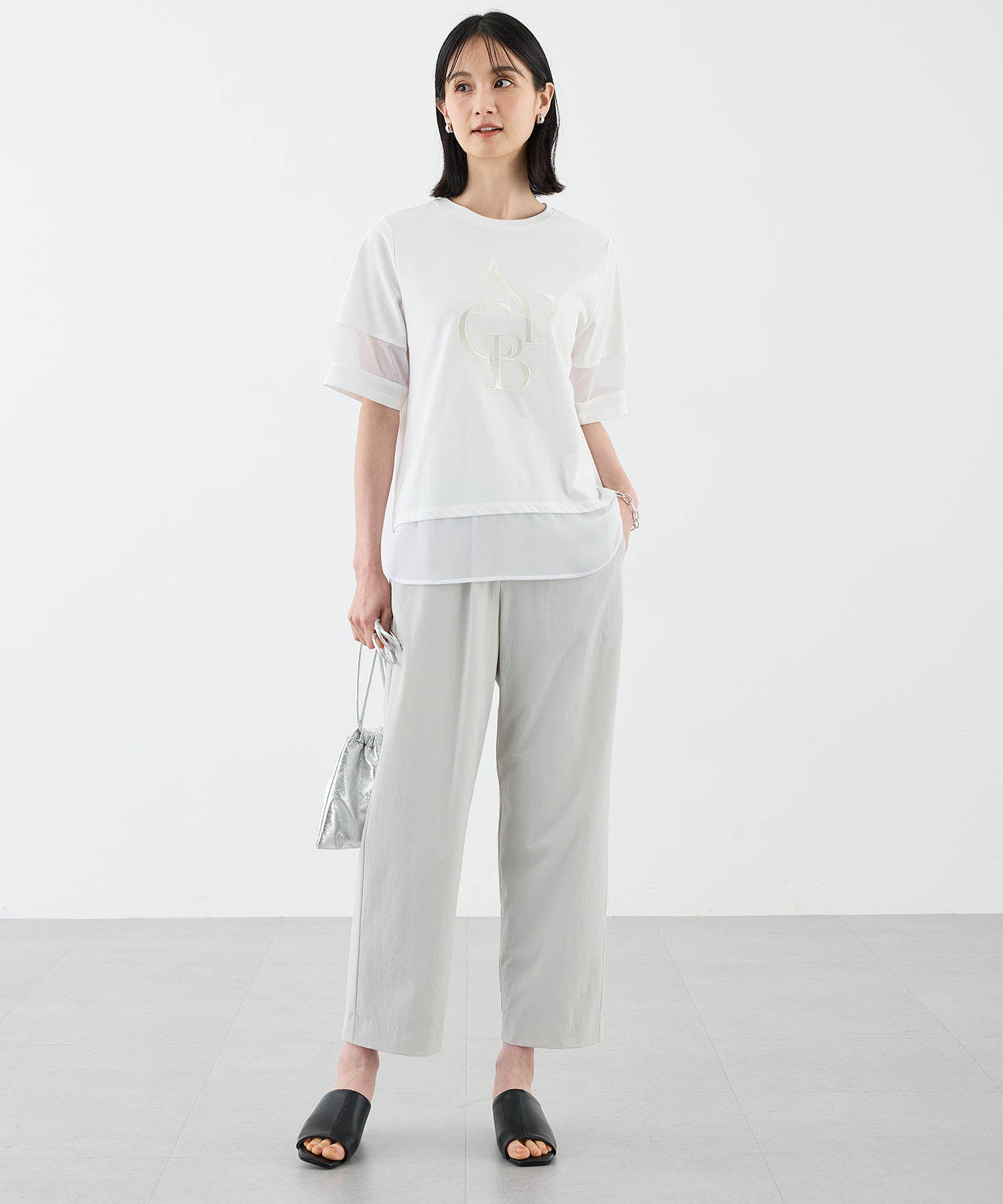 エーシーデザインバイアルファキュービック A/C DESIGN BY ALPHA CUBIC 【美モーション】ストレッチナイロンラッシュストレートパンツ【接触冷感・UVカット・撥水・ウエストゴム】 (ネイビー) ネイビー