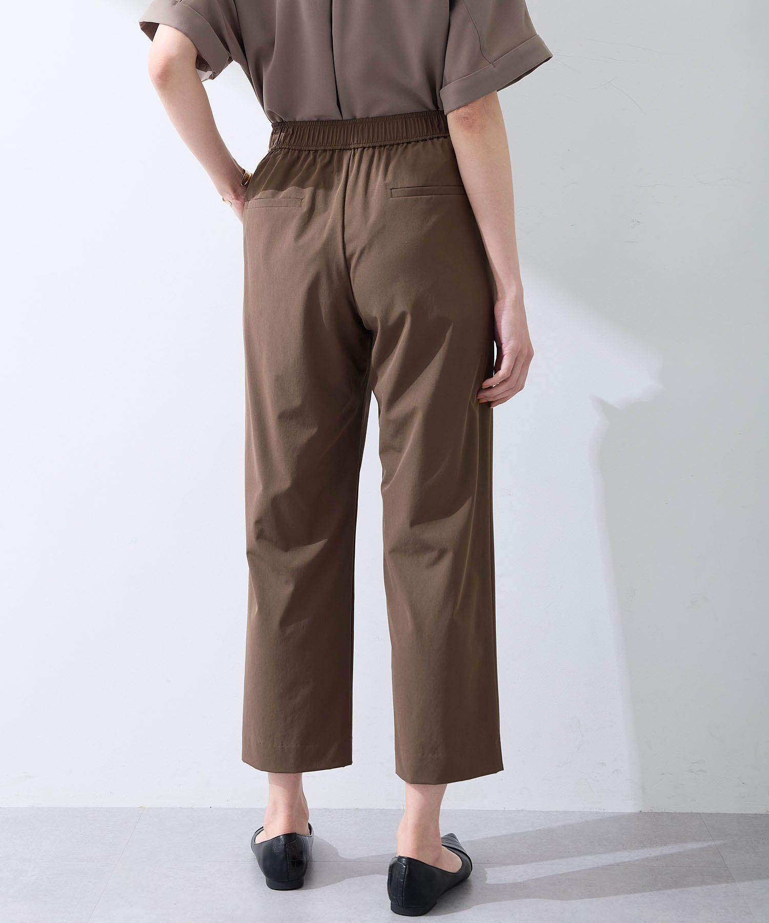 エーシーデザインバイアルファキュービック A/C DESIGN BY ALPHA CUBIC 【美モーション】ストレッチナイロンラッシュストレートパンツ【接触冷感・UVカット・撥水・ウエストゴム】 (ネイビー) ネイビー