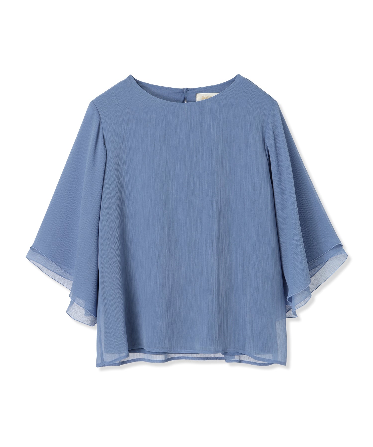 エーシーデザインバイアルファキュービック A/C DESIGN BY ALPHA CUBIC シアーケープスリーブプルオーバー (ブルー) ブルー