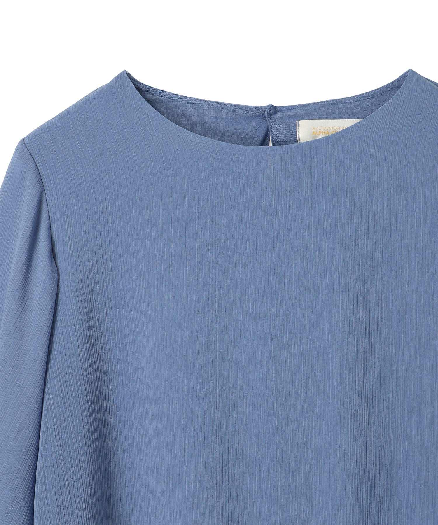 エーシーデザインバイアルファキュービック A/C DESIGN BY ALPHA CUBIC シアーケープスリーブプルオーバー (ブルー) ブルー
