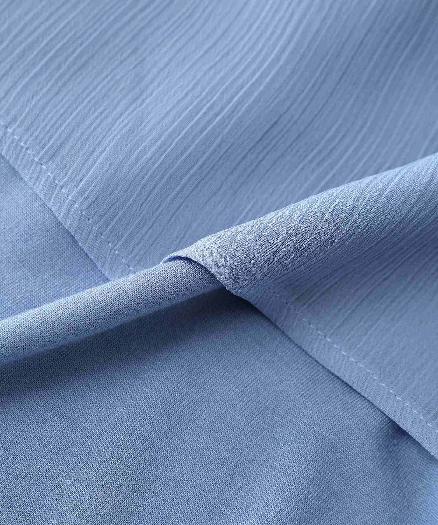 エーシーデザインバイアルファキュービック A/C DESIGN BY ALPHA CUBIC シアーケープスリーブプルオーバー (ブルー) ブルー