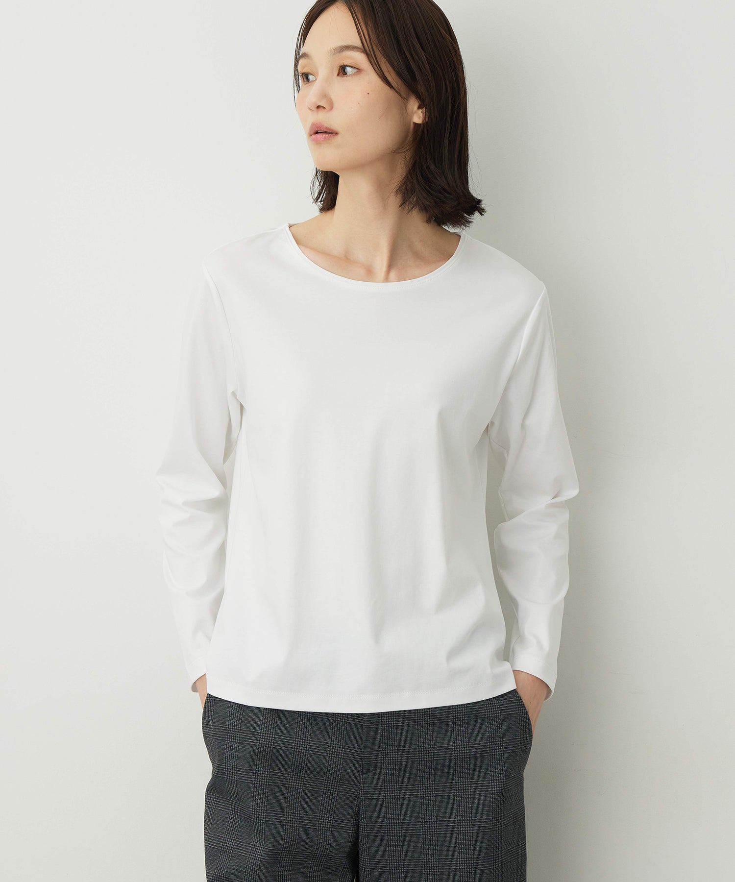 エーシーデザインバイアルファキュービック A/C DESIGN BY ALPHA CUBIC ロングスリーブTシャツ (ライトグレー) ライトグレー