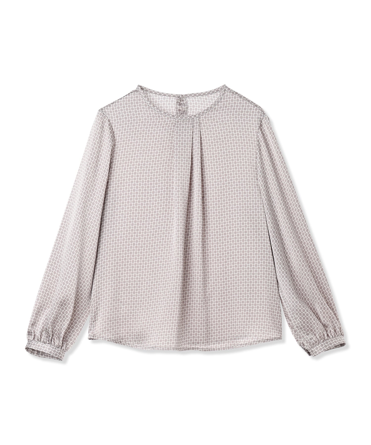 エーシーデザインバイアルファキュービック A/C DESIGN BY ALPHA CUBIC チェーンプリントブラウス (ネイビー) ネイビー