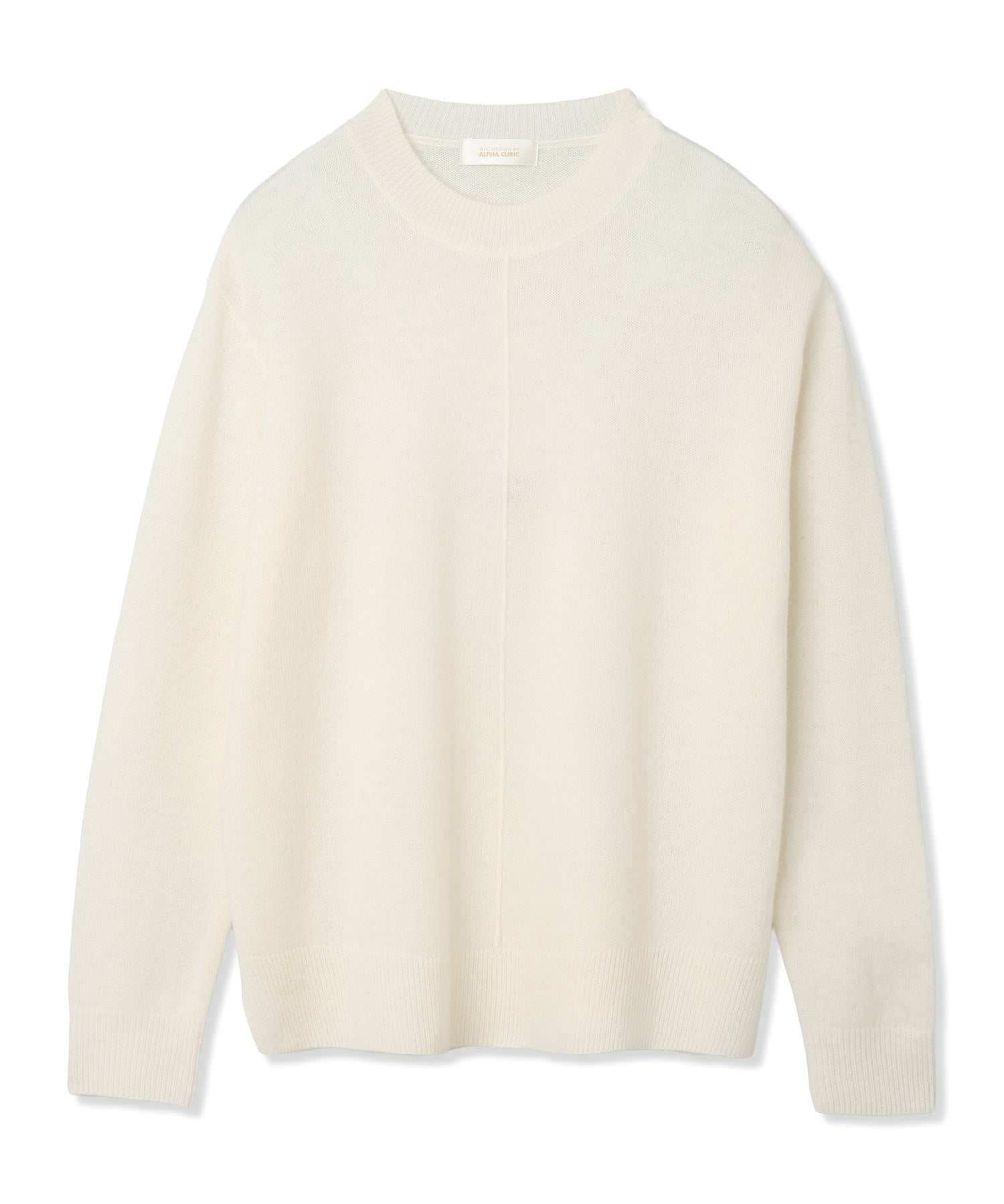 エーシーデザインバイアルファキュービック A/C DESIGN BY ALPHA CUBIC ウールカシミヤプルオーバー (オフホワイト) オフホワイト