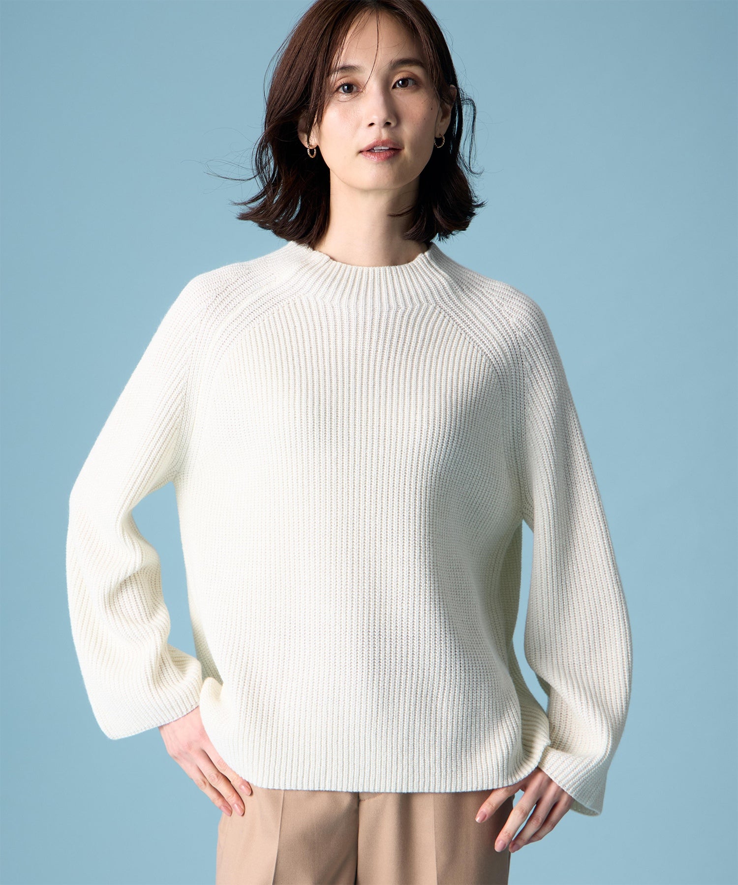 エーシーデザインバイアルファキュービック A/C DESIGN BY ALPHA CUBIC ラメニットプルオーバー (ネイビー) ネイビー