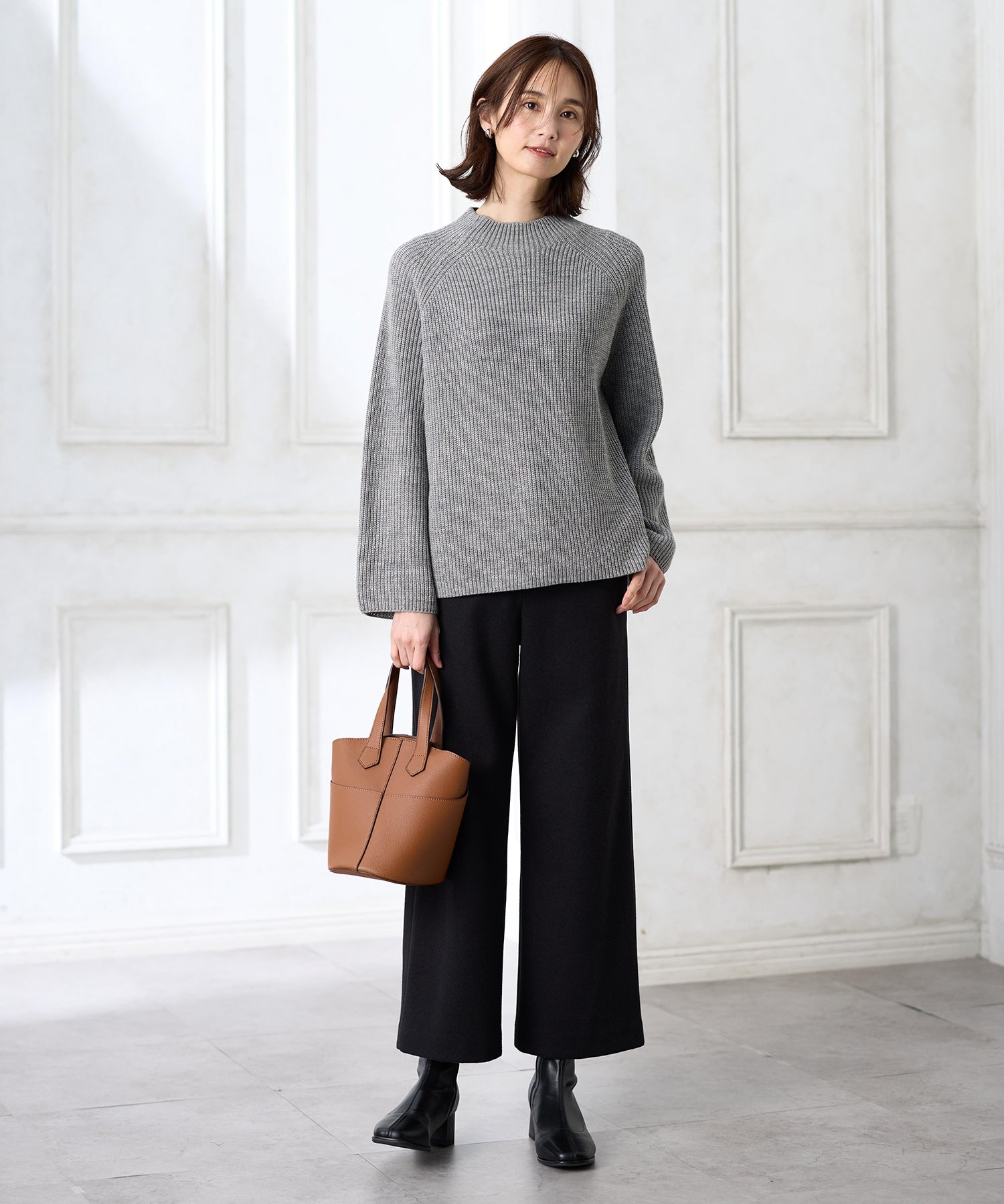 エーシーデザインバイアルファキュービック A/C DESIGN BY ALPHA CUBIC ラメニットプルオーバー (ネイビー) ネイビー