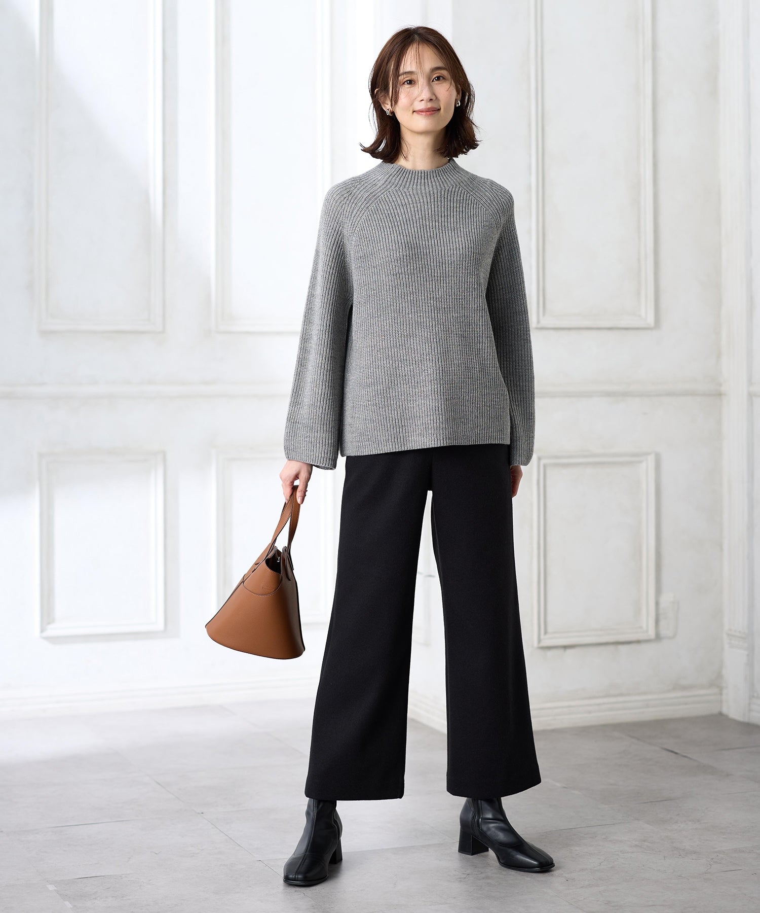 エーシーデザインバイアルファキュービック A/C DESIGN BY ALPHA CUBIC ラメニットプルオーバー (ネイビー) ネイビー