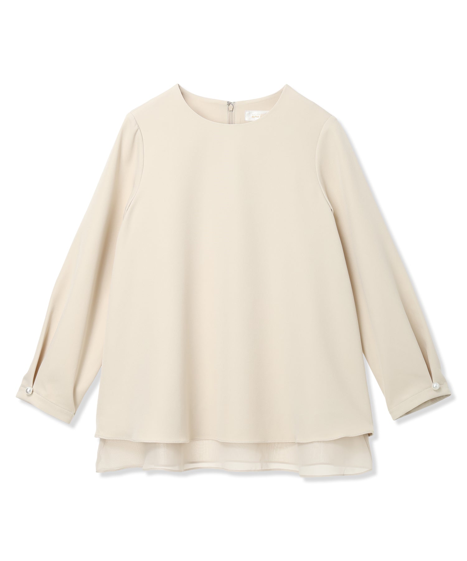 エーシーデザインバイアルファキュービック A/C DESIGN BY ALPHA CUBIC シフォンレイヤードブラウス【セットアップ対応】 (ネイビー) ネイビー