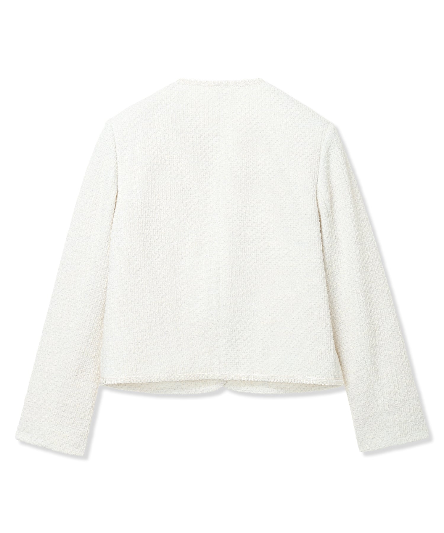 エーシーデザインバイアルファキュービック A/C DESIGN BY ALPHA CUBIC ツイードジャケット (オフホワイト) オフホワイト