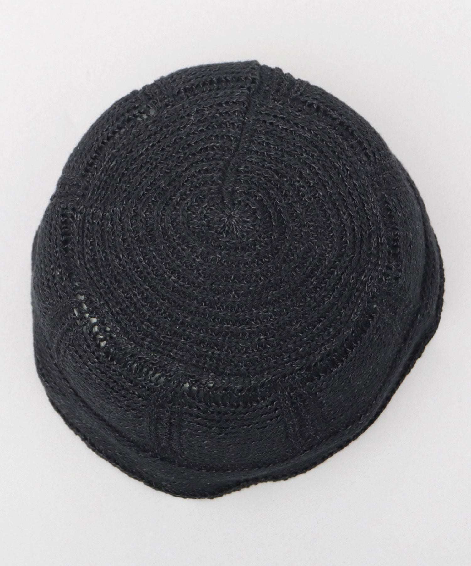 エーエムエスセレクト A.M.S.select クロシェ編み ニットハット (ブラック) ブラック