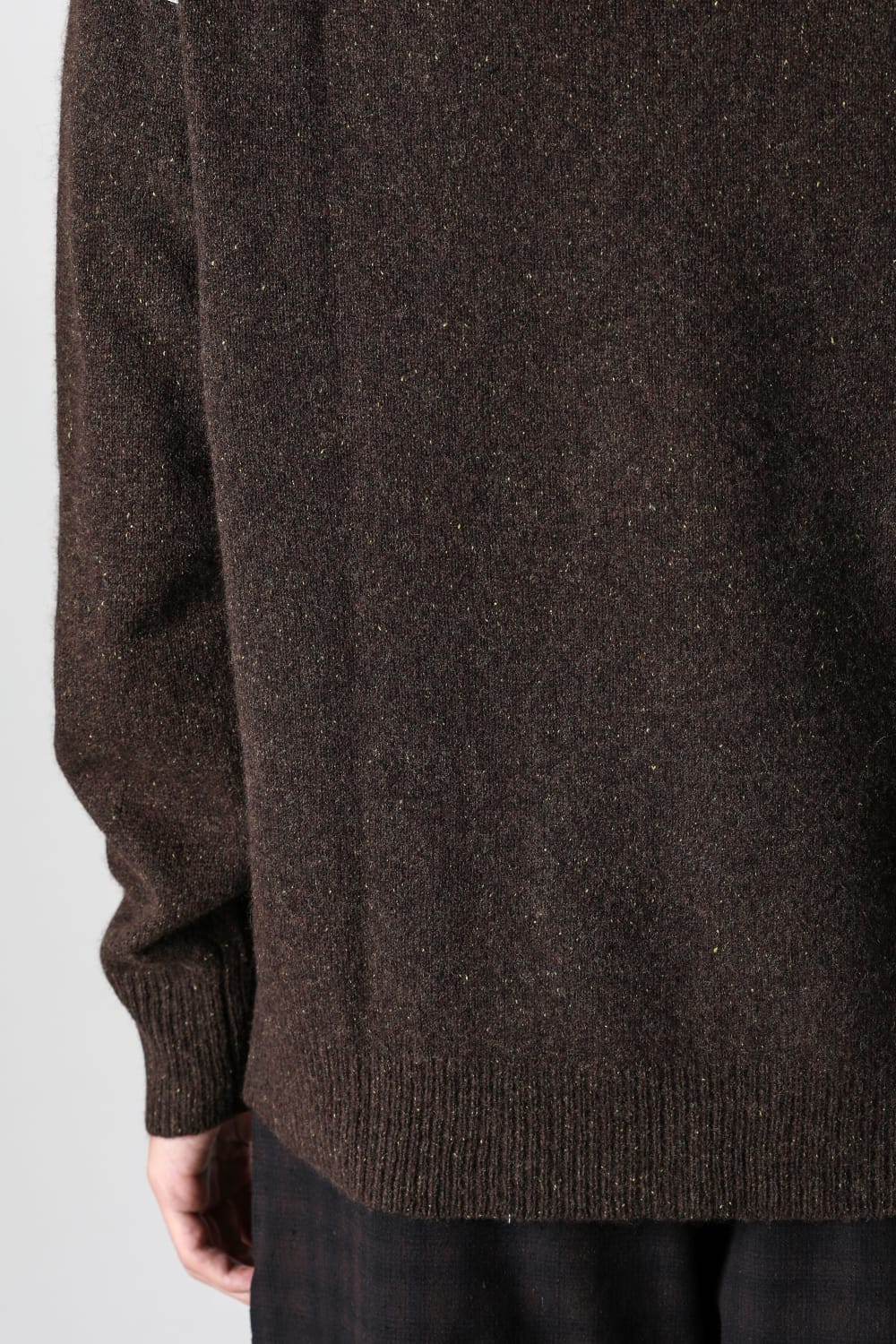 ア テンタティブ アトリエ A TENTATIVE ATELIER Barron:HANDSTITCH ARGYLE BOXY SWEATER (Dark Brown) Dark Brown