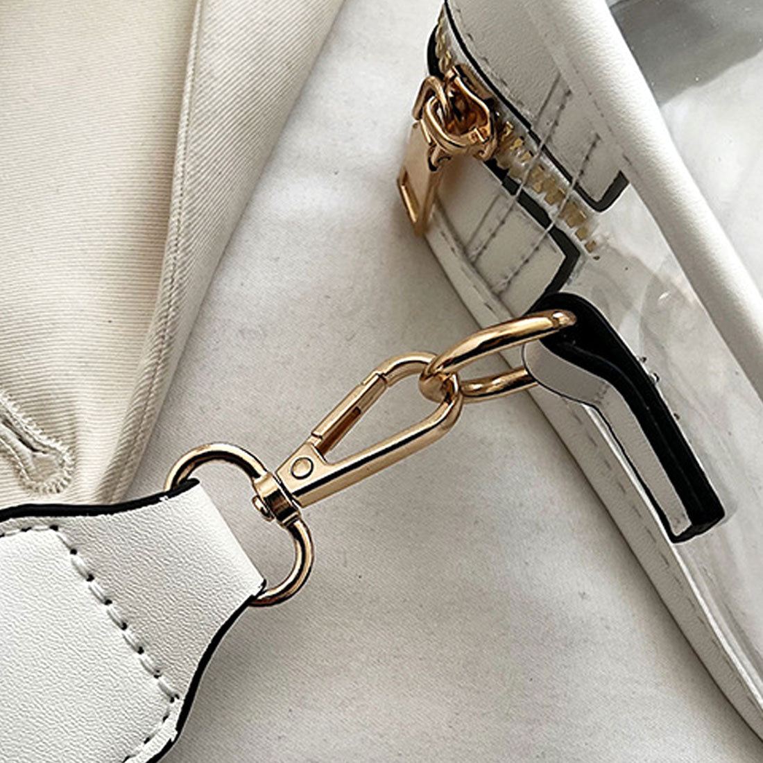 アミュレット Amulet スカーフ付きクリアバッグ レディース かばん ショルダーバッグ 10代 20代 30代 韓国ファッション コンパクト ストリート 旅行 こでかけ