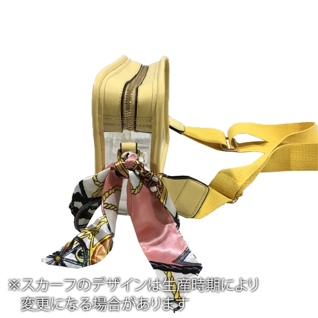 アミュレット Amulet スカーフ付きクリアバッグ レディース かばん ショルダーバッグ 10代 20代 30代 韓国ファッション コンパクト ストリート 旅行 こでかけ