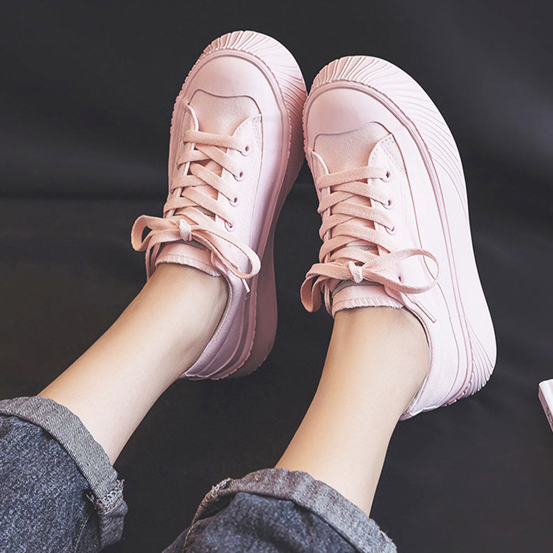 アミュレット Amulet カジュアルスニーカー レディース レースアップ 厚底 シンプル 定番 使いやすい