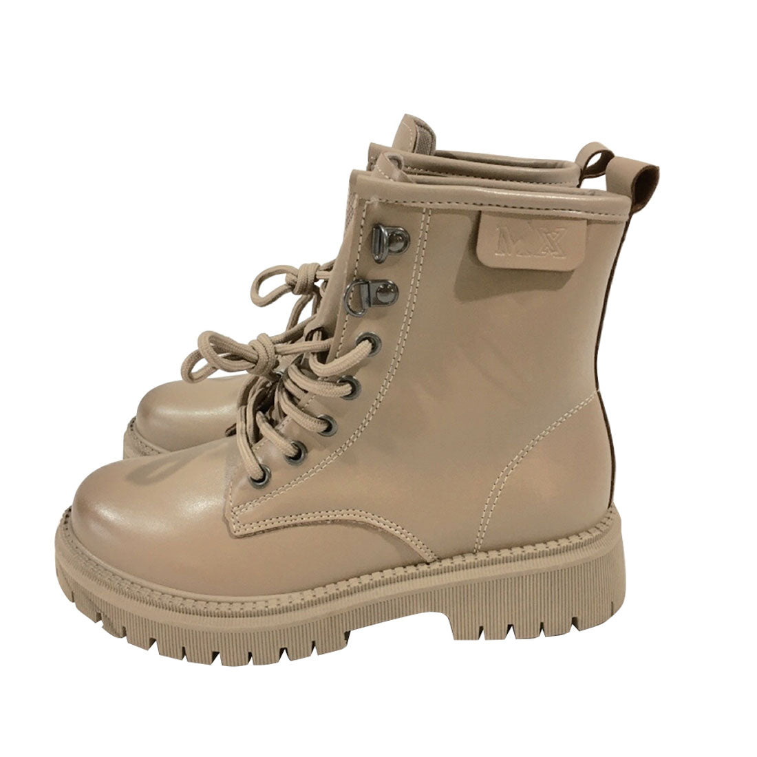 Amulet Lace-up short boots for women, for teens, 20s, 30s, Korean fashion, casual, cute, shoes, mid-length, plain, for going out