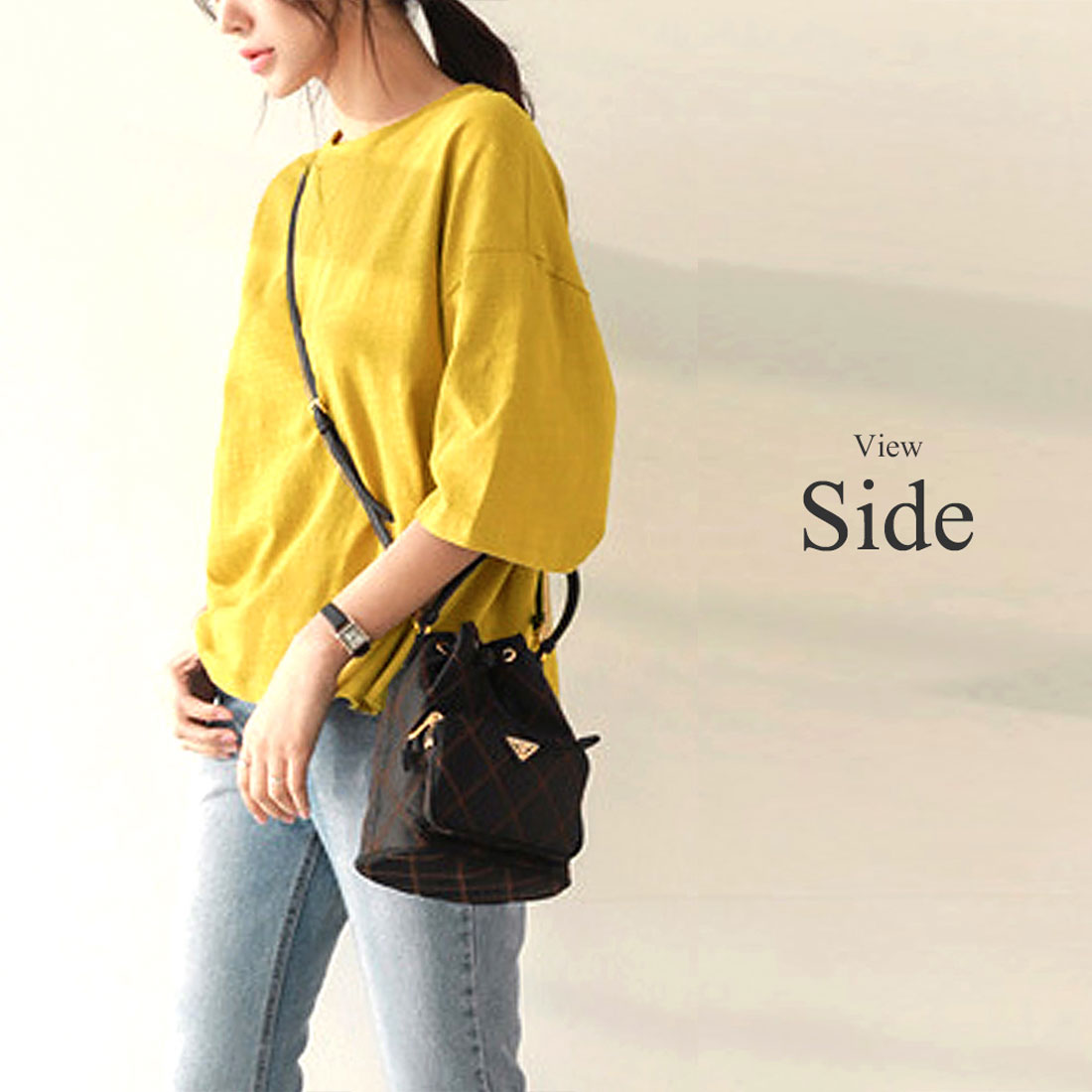 アミュレット Amulet 5分丈トップス カジュアル シンプル レディース おしゃれ 半袖