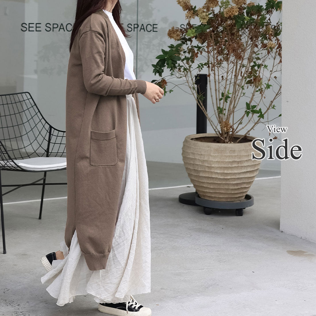 アミュレット Amulet ロングカーディガン アウター カジュアル カーディガン 秋 冬