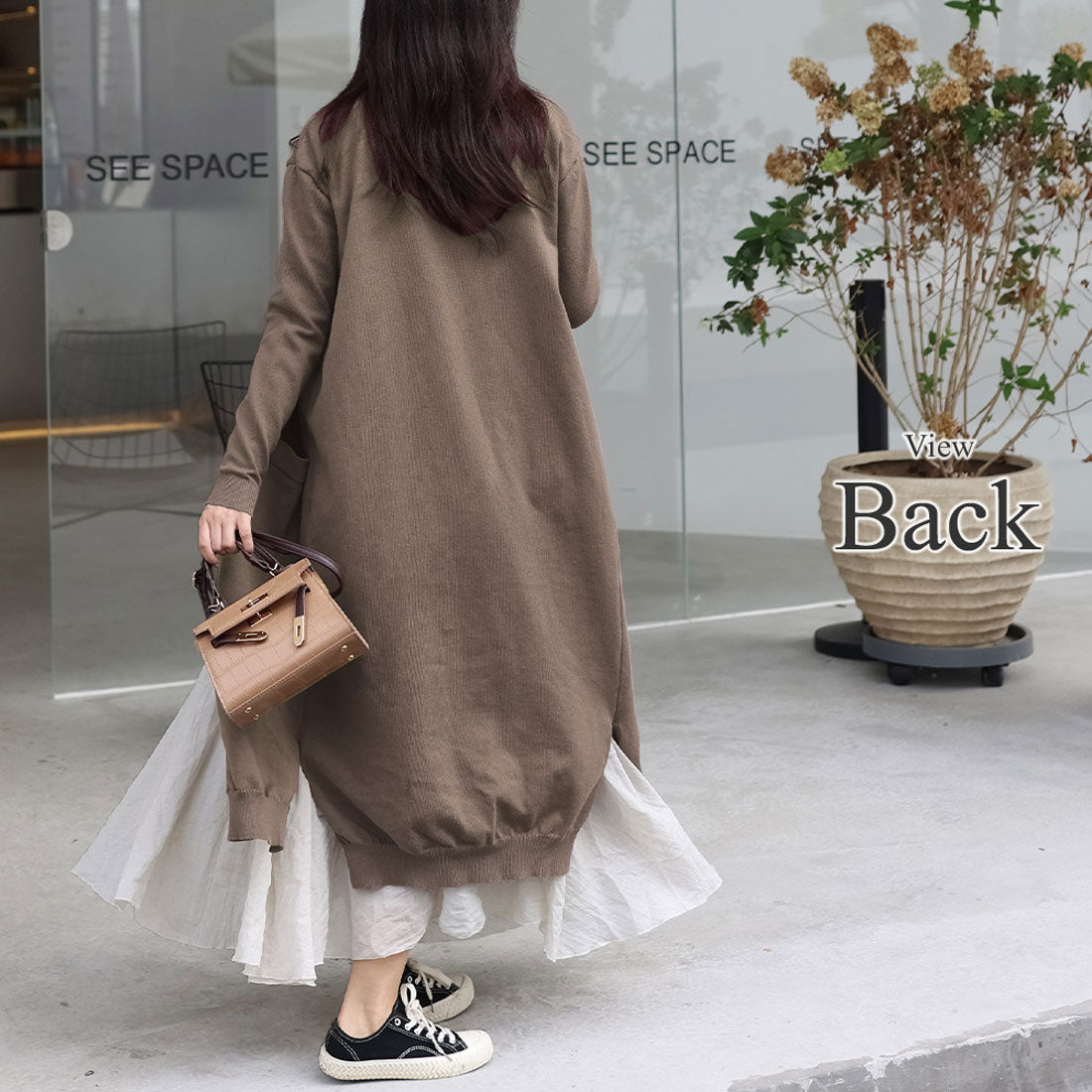 アミュレット Amulet ロングカーディガン アウター カジュアル カーディガン 秋 冬