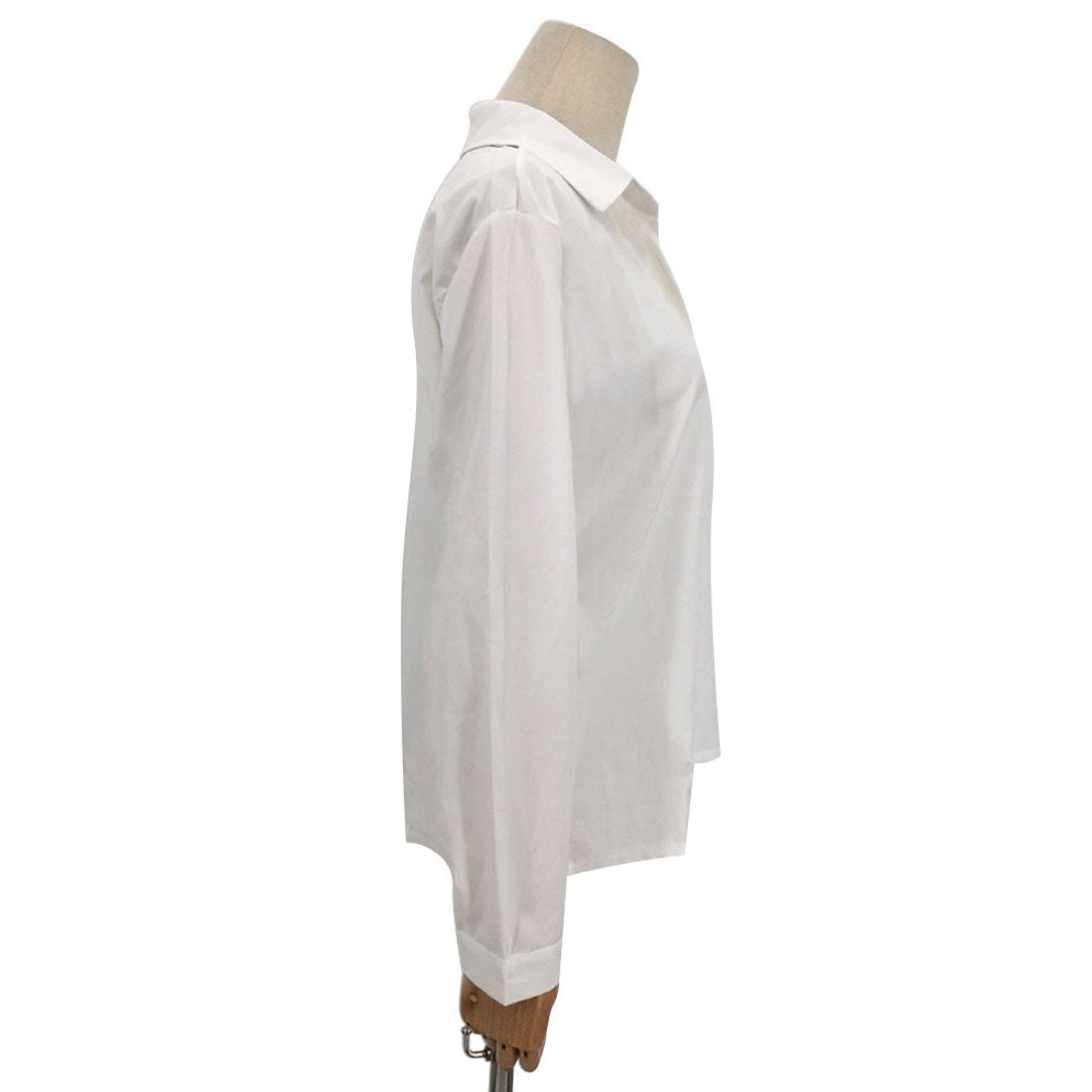 アミュレット Amulet スキッパーブラウス レディース 長袖 無地 プルオン 通勤 シンプル きれい目