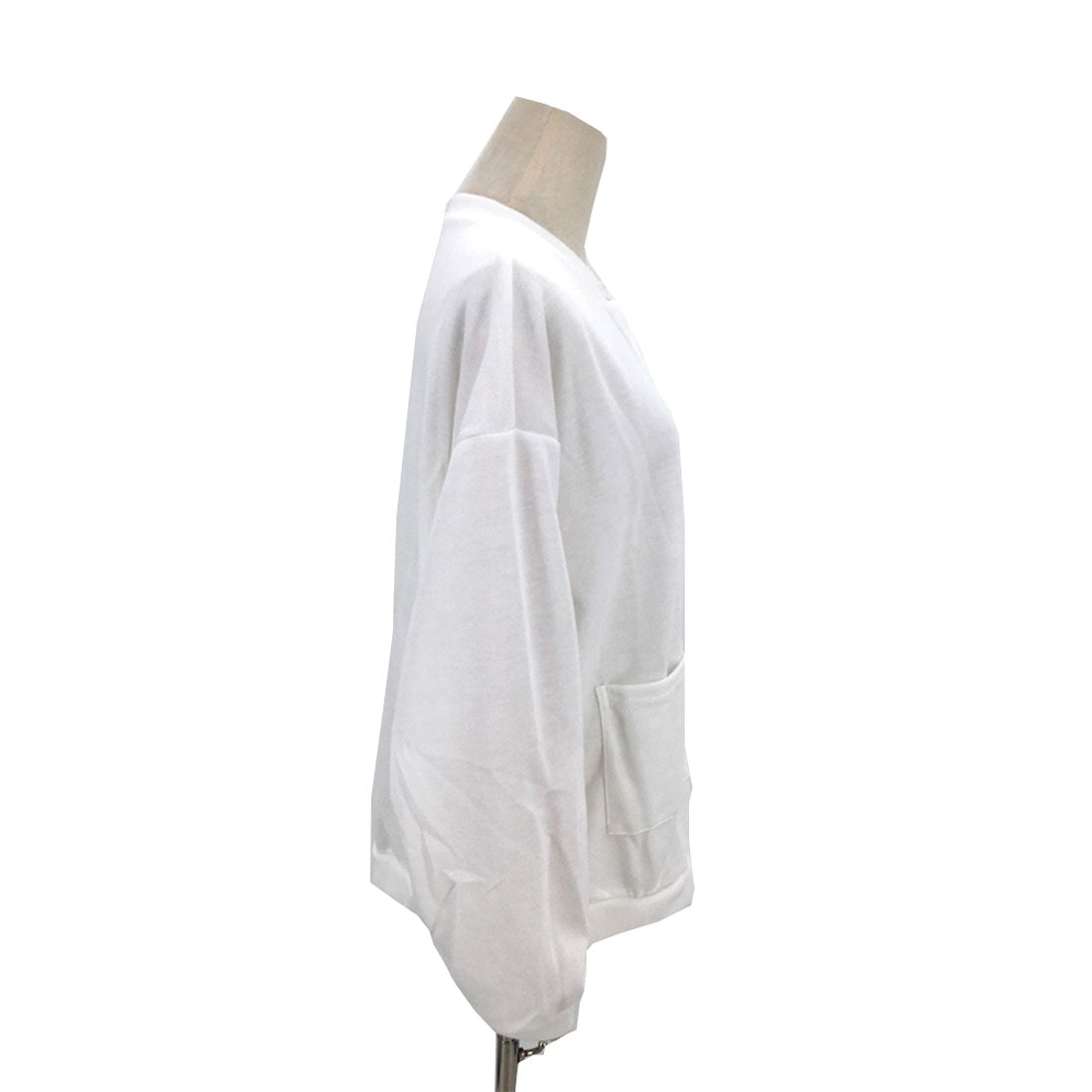 アミュレット Amulet オーバーサイズカーディガン レディース トップス 長袖 無地 秋服 冬服 10代 20代 30代 韓国ファッション ストリート シンプル ドロップショルダー (ホワイト) ホワイト