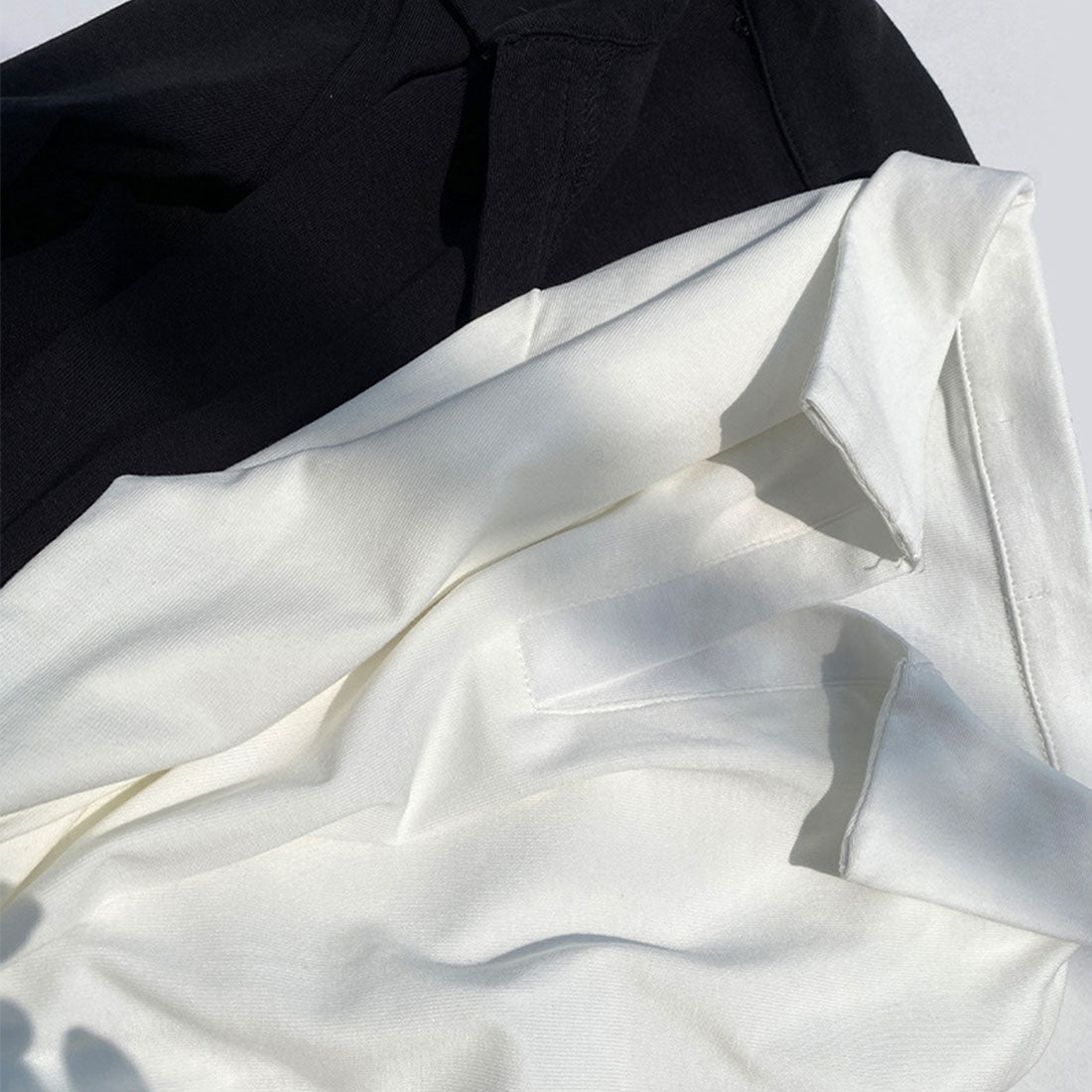 Amulet Collared Cut and Sew Tops for Women, Long Sleeves, Solid Color, Autumn Clothes, Winter Clothes, Teens, 20s, 30s, Korean Fashion, Korean, Office Casual, Skipper Collar, Mix and Match