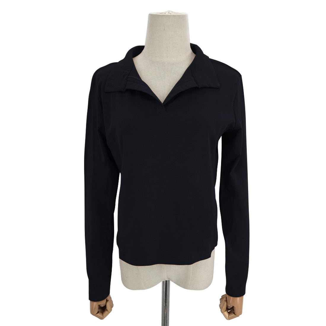 Amulet Collared Cut and Sew Tops for Women, Long Sleeves, Solid Color, Autumn Clothes, Winter Clothes, Teens, 20s, 30s, Korean Fashion, Korean, Office Casual, Skipper Collar, Mix and Match