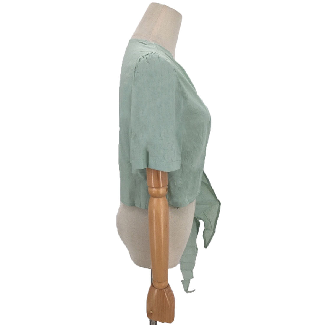 アミュレット Amulet ウエストリボンシャツ ブラウス レディース カジュアル 10代 20代 30代 韓国ファッション 韓国 ショート丈 無地 セクシー 春 秋服 夏服