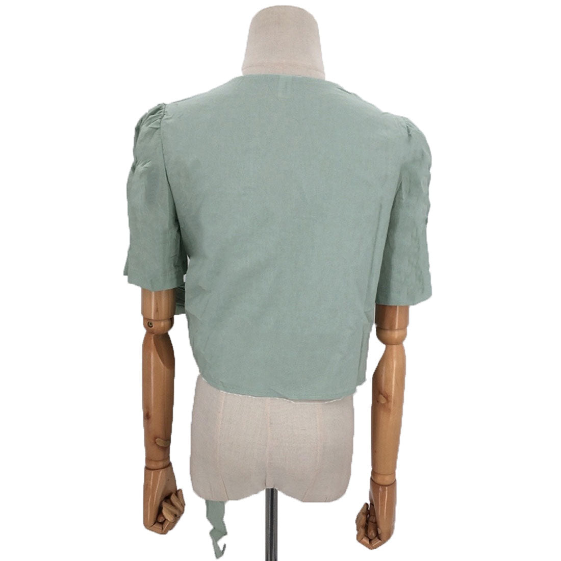 アミュレット Amulet ウエストリボンシャツ ブラウス レディース カジュアル 10代 20代 30代 韓国ファッション 韓国 ショート丈 無地 セクシー 春 秋服 夏服