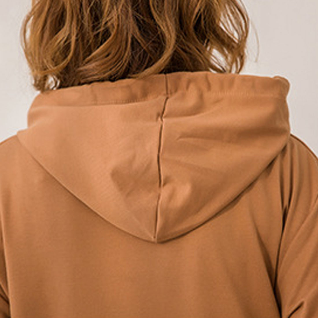 Amulet Women's Hoodie Dress, Long, for Teens, 20s, 30s, Korean Fashion, Korean, Casual, Spring, Autumn, Plain, Long Sleeves, Large Size, Simple
