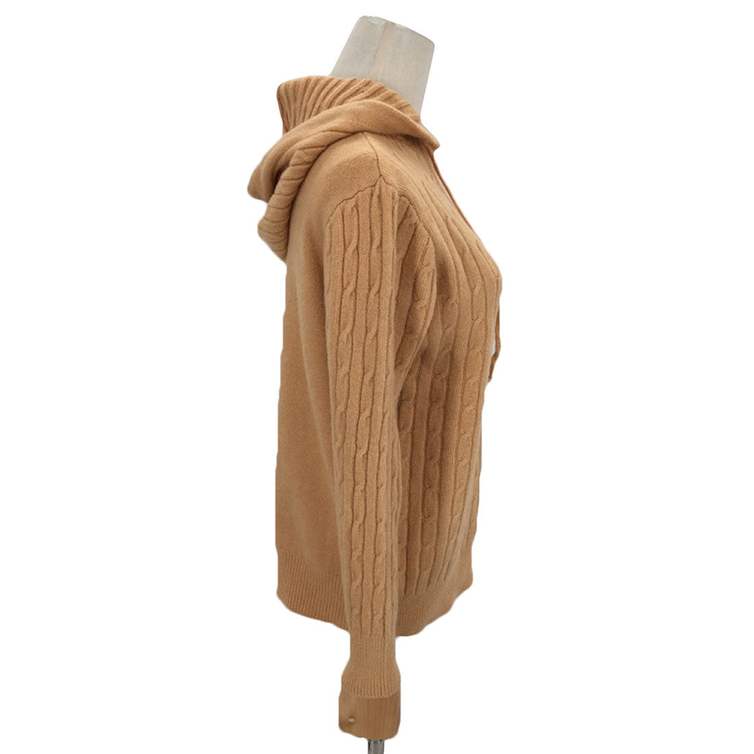 Amulet Hooded Cable Knit Sweater for Women, Teens, 20s, 30s, Korean Fashion, Autumn, Winter, Casual, Cute, Tops, Simple, Plain